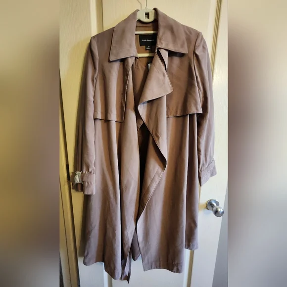 CLUB MONACO Elima Brown Trench Coat | Jacket with Belt. Size Small. NWT. - Picture 4 of 14